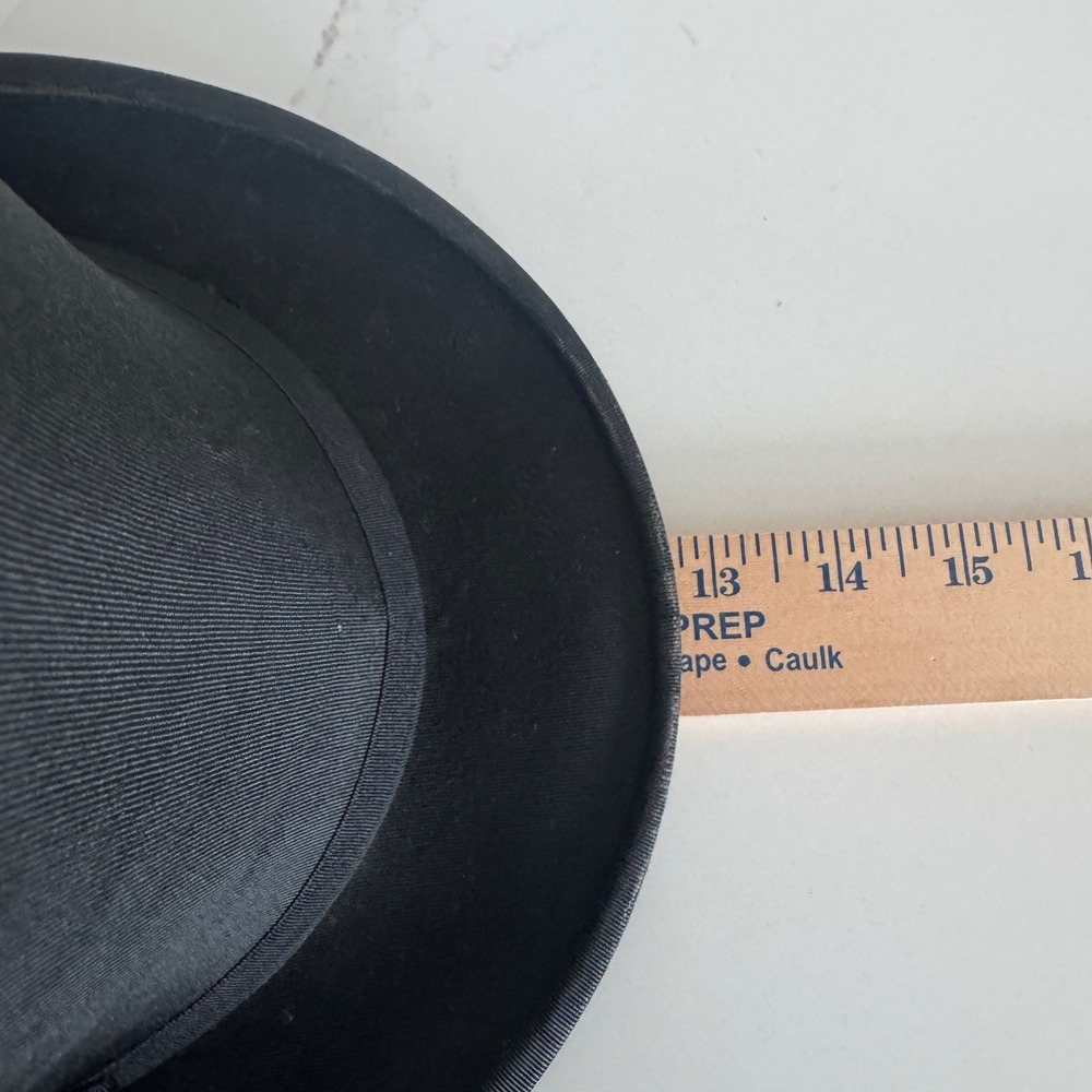 A.J. White Ltd Top Hat Mens 7 1/4 Black Silk Grosgrain Collapsible Opera London - Picture 8 of 13